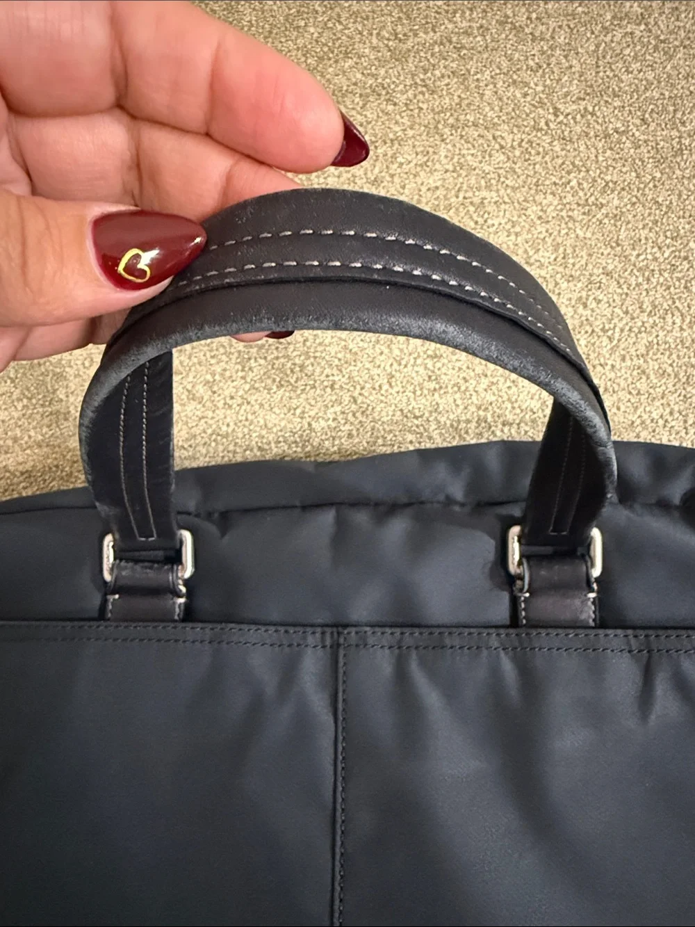 COACH Black Nylon Classic Commuter Messenger Bag Laptop Briefcase Travel
